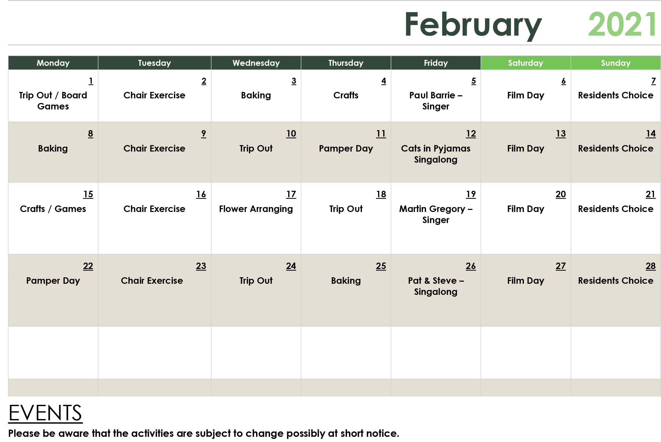 Feb-Activity-Calendar February Activity Calendar 2021