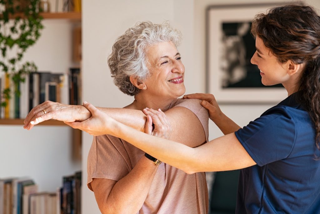Our exercise sessions with our live in carers help with reducing falls, improving mood and residents well-being.