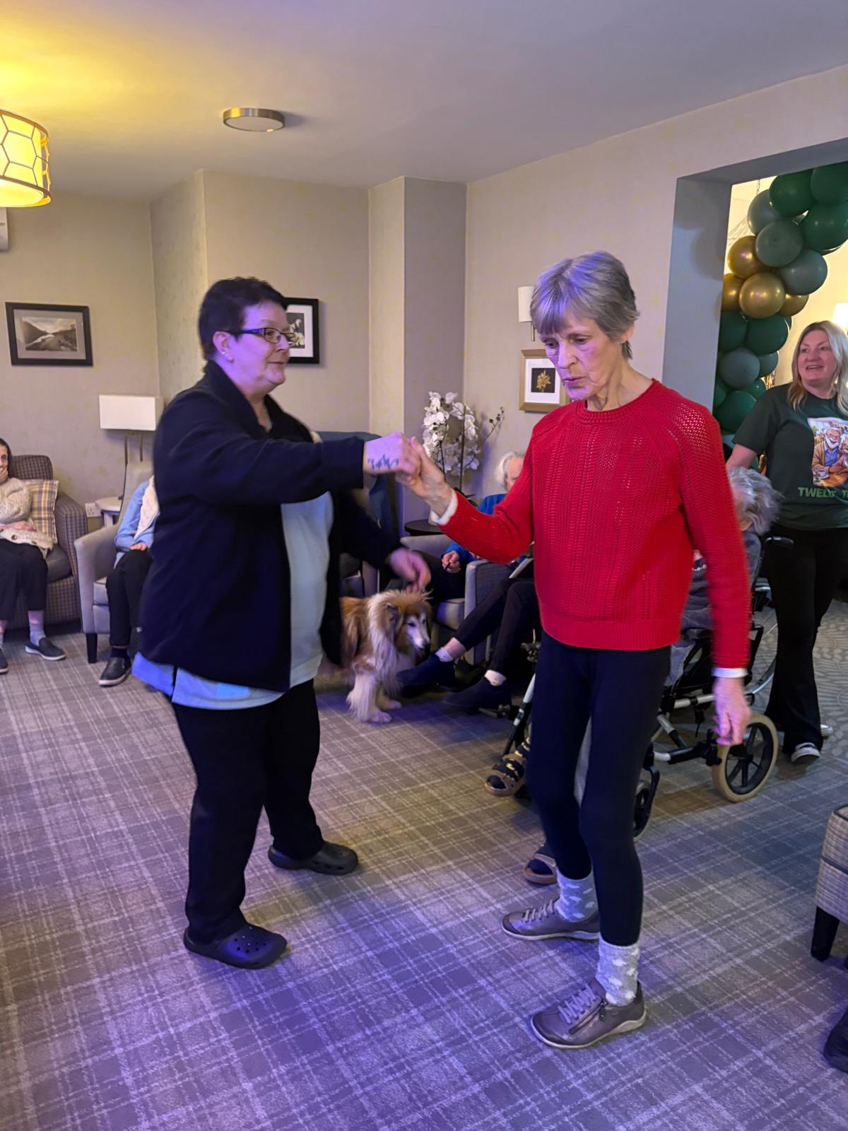 Current residents enjoying the 30th anniversary celebrations at Twelve Trees Care Sheffield