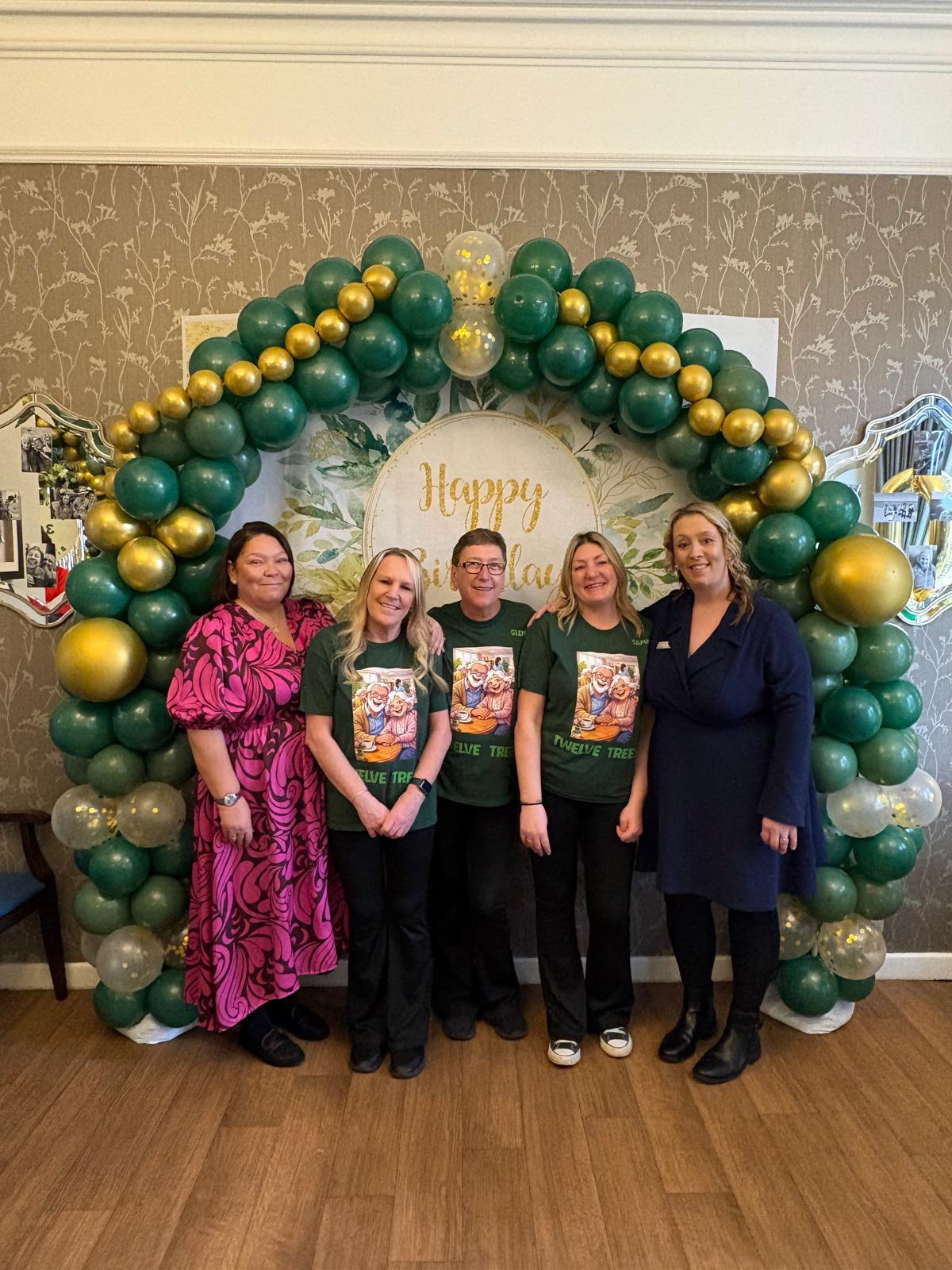 Twelve Trees Care team celebrating 30 years of care excellence at Sheffield care home