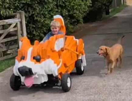 The Low Down and Belly To Go! Corgi-themed soapbox for the Red Bull Soapbox Race