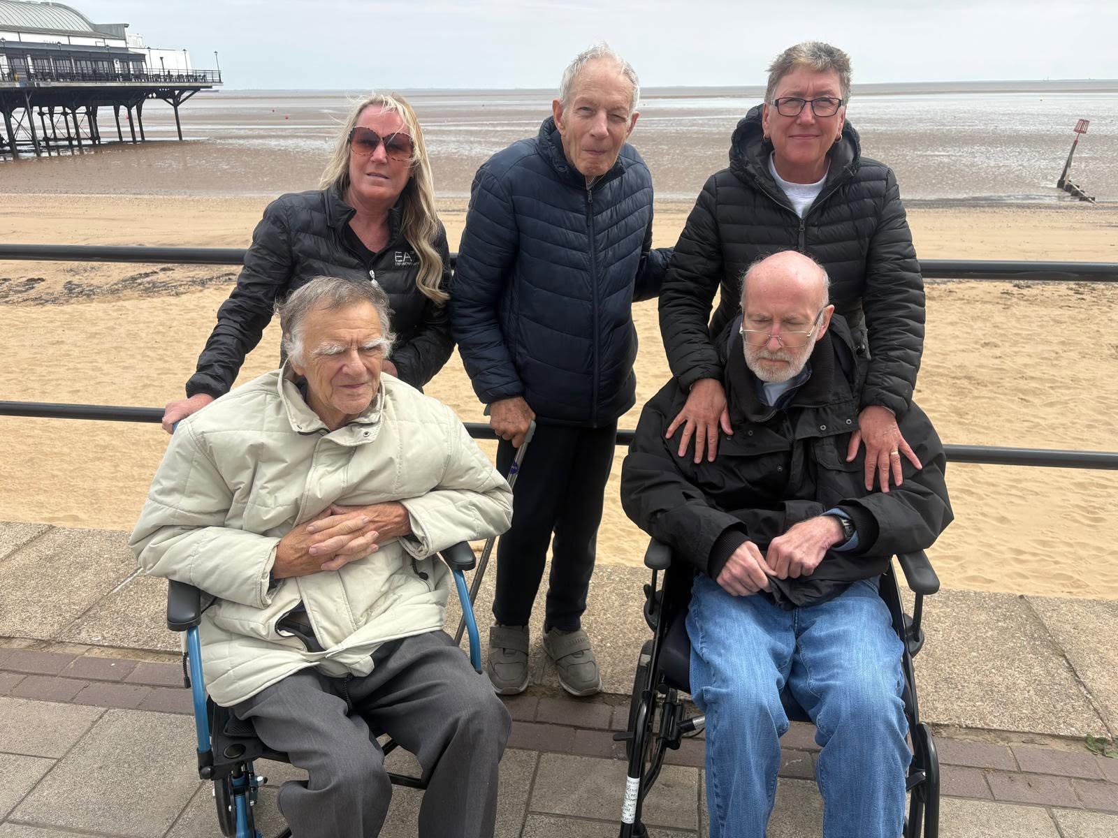 A trip to the beach for Twelve Trees Care clients and trained staff