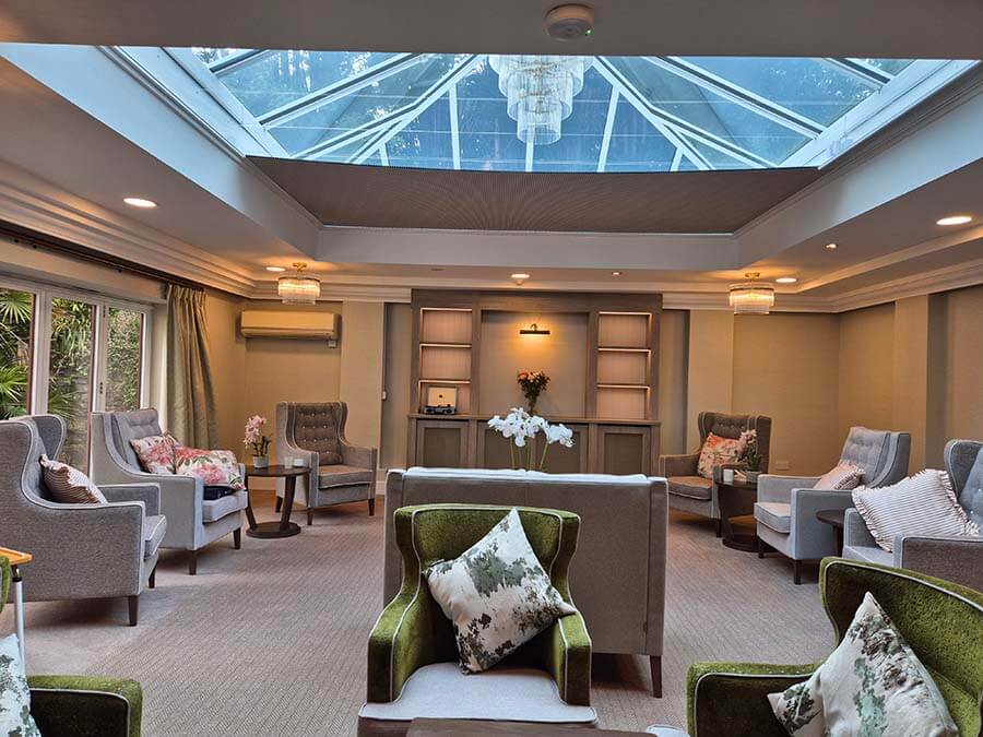 A warm, homely communal area in one of our care homes