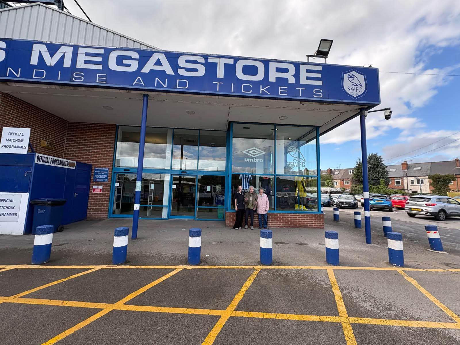 Twelve Trees group on a trip to the Sheffield Wednesday superstore